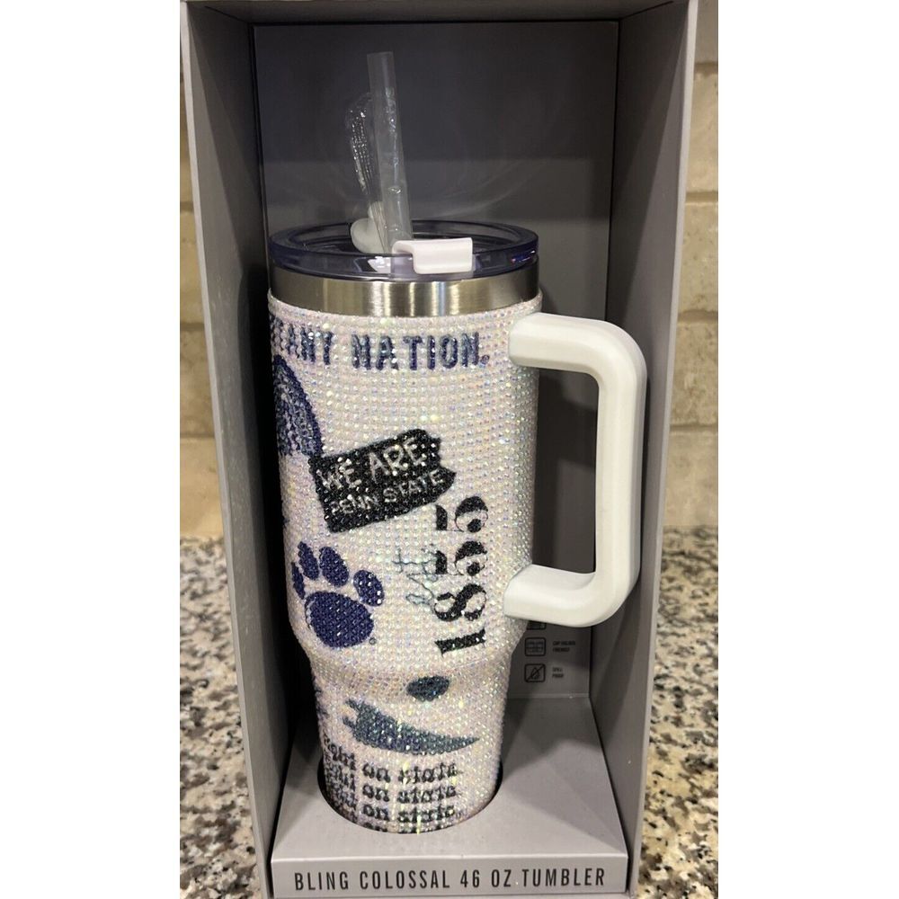 New NCAA White Bling Colossal 46oz Tumbler Penn State Nittany Lions‎